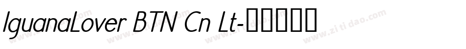 IguanaLover BTN Cn Lt字体转换